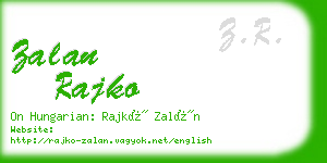 zalan rajko business card